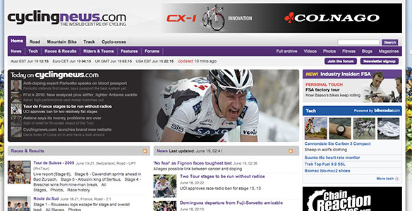 Cyclingnews.com Homepage